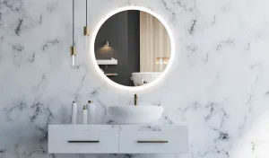 Tutumi Kulaté dotykové zrcadlo s LED osvětlením Simple 90 cm