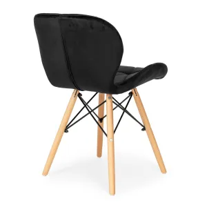 MODERNHOME Sada 4 ks jídelních židlí Salon černá