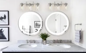 Tutumi Kulaté dotykové zrcadlo s LED osvětlením MMJ 70 cm stříbrné