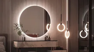Tutumi Kulaté dotykové zrcadlo s LED osvětlením HZJ090 90 cm
