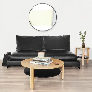 Umbra Okrúhle nástenné zrkadlo HUB 91 cm čierne