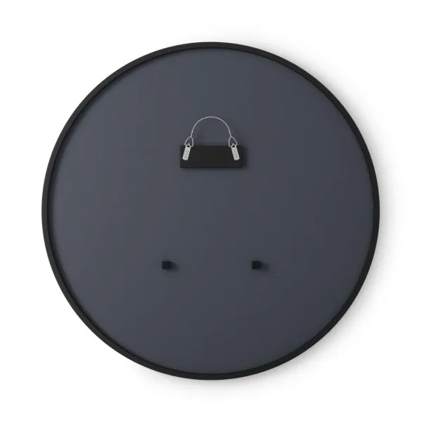 Umbra Okrúhle nástenné zrkadlo HUB 91 cm čierne
