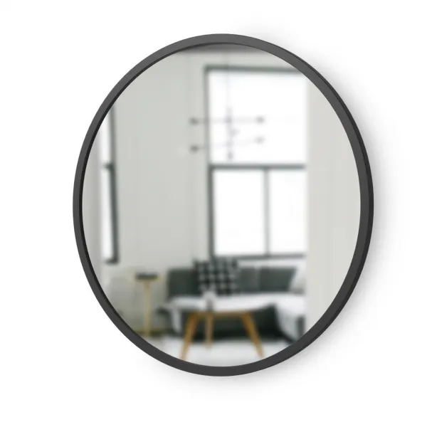 Umbra Okrúhle nástenné zrkadlo HUB 61 cm čierne