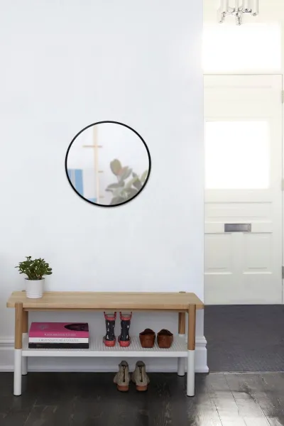 Umbra Okrúhle nástenné zrkadlo HUB 61 cm čierne
