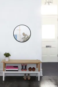 Umbra Okrúhle nástenné zrkadlo HUB 61 cm čierne