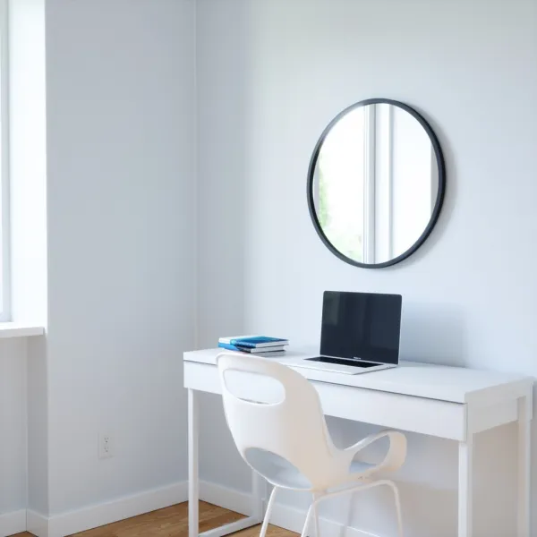 Umbra Okrúhle nástenné zrkadlo HUB 61 cm čierne