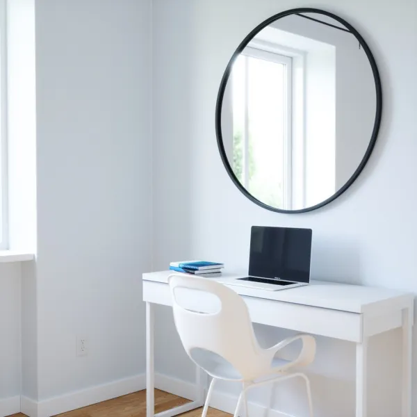 Umbra Okrúhle nástenné zrkadlo HUB 91 cm čierne