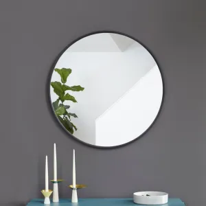 Umbra Okrúhle nástenné zrkadlo HUB 91 cm čierne
