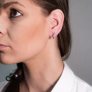 Blink-Blink Dámske náušnice z bieleho zlata s Tanzanitom3364BTaA