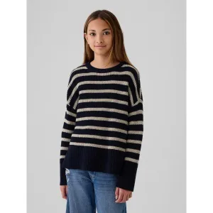 GAP BOXY CREW Dievčenský sveter, tmavo modrá, veľkosť