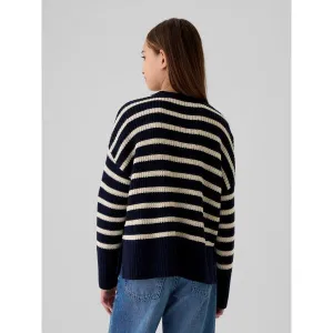 GAP BOXY CREW Dievčenský sveter, tmavo modrá, veľkosť