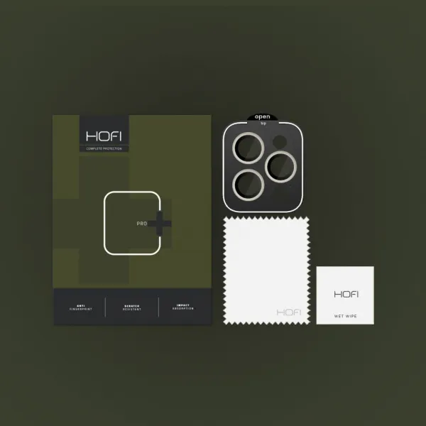 HOFI Camring ochranné sklo na kameru na iPhone 15 Pro / 15 Pro Max, titanium