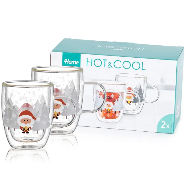 4Home Termo pohár Mug Santa Hot&Cool 270 ml, 2 ks