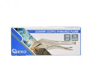 Geko Upínacie zváracie kliešte 250mm plochého typu