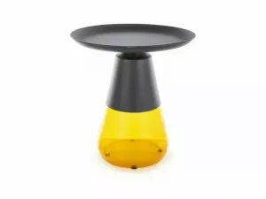 Signal Odkládací stolek Tiffany 50 cm čirý/černý mat