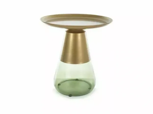 Signal Odkládací stolek Tiffany 50 cm čirý/černý mat