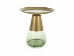 Signal Odkládací stolek Tiffany 50 cm čirý/černý mat
