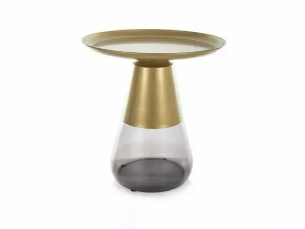 Signal Odkládací stolek Tiffany 50 cm čirý/černý mat