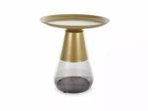 Signal Odkládací stolek Tiffany 50 cm čirý/černý mat