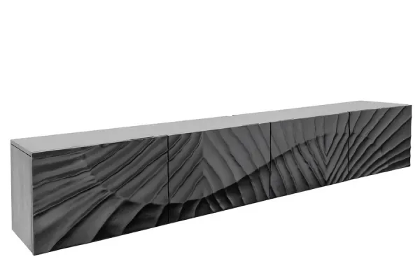 LuxD Dizajnový závesný TV stolík Shayla 200 cm čierne mango