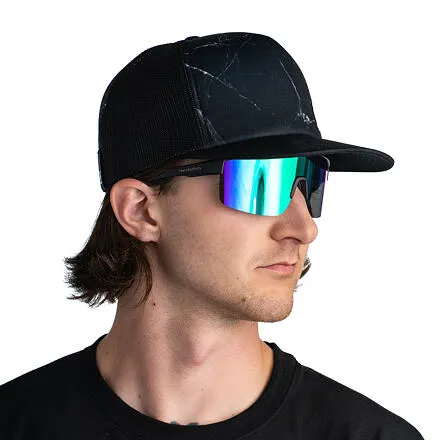 HORSEFEATHERS Cyklistické okuliare Scorpio - matt black/mirror green BLACK