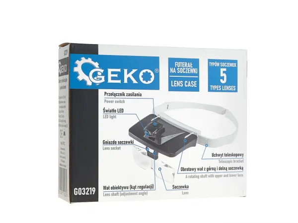 Geko Zväčšovacie okuliare s LED podsvietením