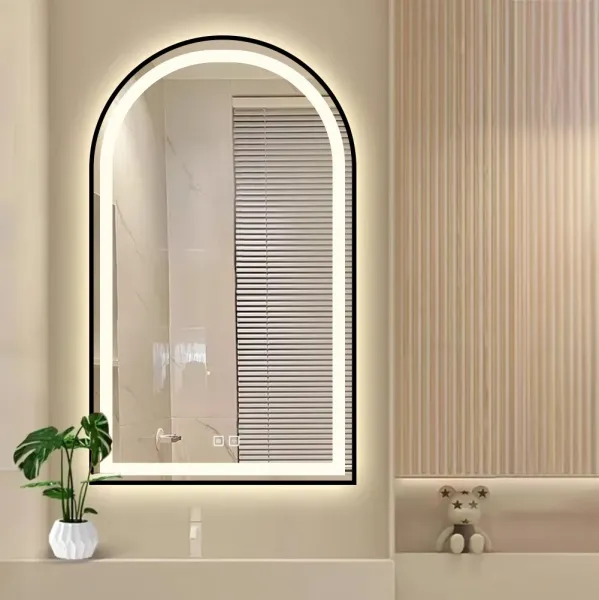 Tutumi Dotykové zrcadlo s LED osvětlením DASH BLACK 60x100 cm černé