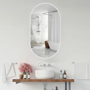 Tutumi Oválné dotykové zrcadlo s LED osvětlením EGG 60x80 cm