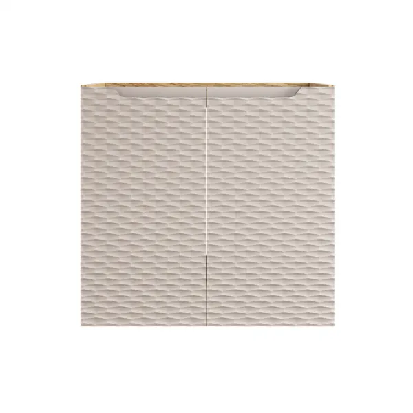 Comad Závesná skrinka Ocean so zápustným umývadlom 90 cm béžová/dub olejovaný