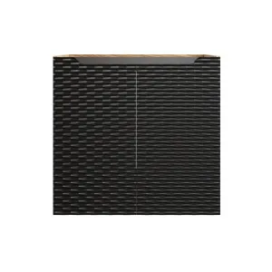 Comad Závesná skrinka Ocean so zápustným umývadlom 90 cm čierna/dub olejovaný