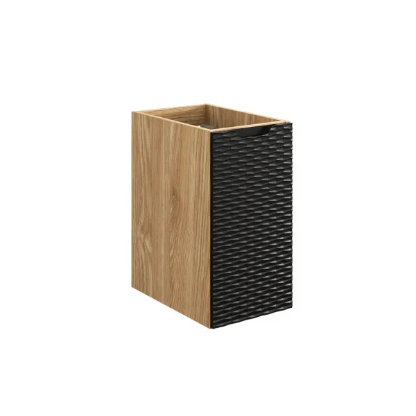 Comad Závesná skrinka Ocean so zápustným umývadlom 90 cm čierna/dub olejovaný