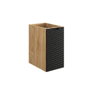 Comad Závesná skrinka Ocean so zápustným umývadlom 90 cm čierna/dub olejovaný