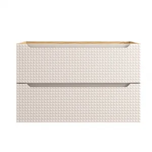 Comad Závesná skrinka Luxor Beige s doskou a umývadlom 120 cm béžová/dub olejovaný