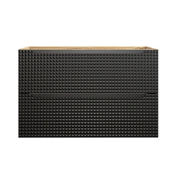 Comad Závesná skrinka Luxor Black so zápustným umývadlom 70 cm čierna
