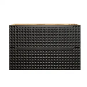 Comad Závesná skrinka Luxor Black so zápustným umývadlom 70 cm čierna
