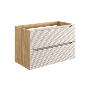 Comad Kúpeľňová zostava Ocean Cloud so skrinkami a umývadlom 120 cm dub olejovaný/béžová