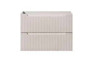 Comad Závesná skrinka pod umývadlo Nova Cashmere II s doskou 80 cm kašmír