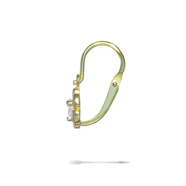 Blink-Blink Dievčenské diamantové náušnice v tvare kvetiny 0.26 ct3550ZDG