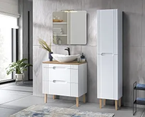 ArtCom Kúpeľňová skrinka s umývadlom a doskou FIJI White DU80/1 | 80 cm