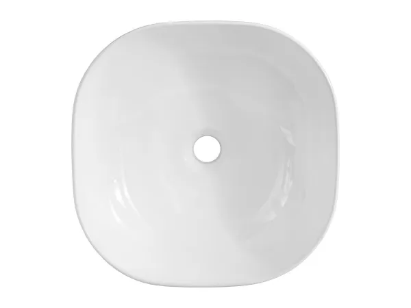 Comad Sada keramického umyvadla na dosku a výpusti Smile 40 cm biela