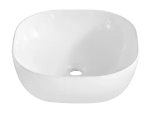 Comad Sada keramického umyvadla na dosku a výpusti Smile 40 cm biela