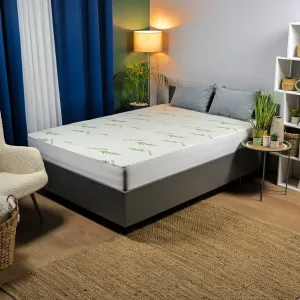 FDM Chránič matrace BAMBOO bílý, velikost 90x190