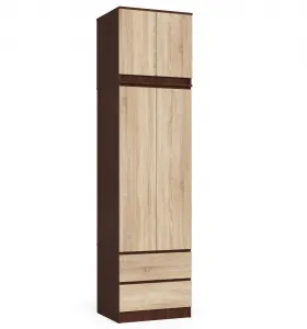 Ak furniture Nadstavec na skriňu S60 matný hnedý/béžový