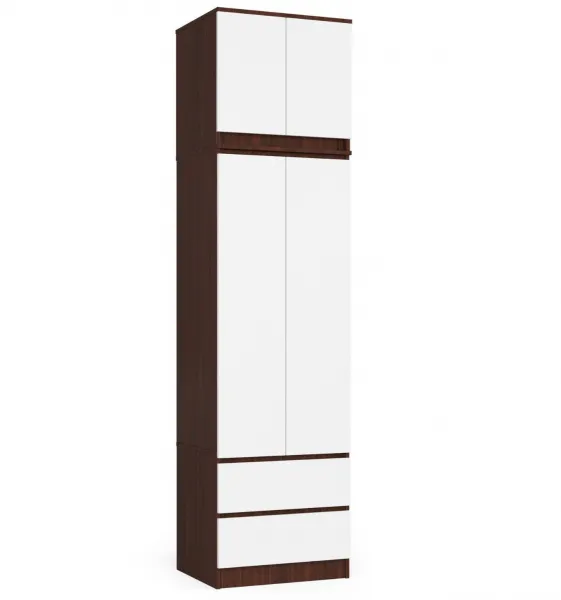 Ak furniture Nadstavec na skriňu Star 60 cm wenge/biela matná