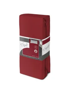 Faro Bavlněné Jersey prostěradlo SOFT 90x200 cm + 25 cm červené