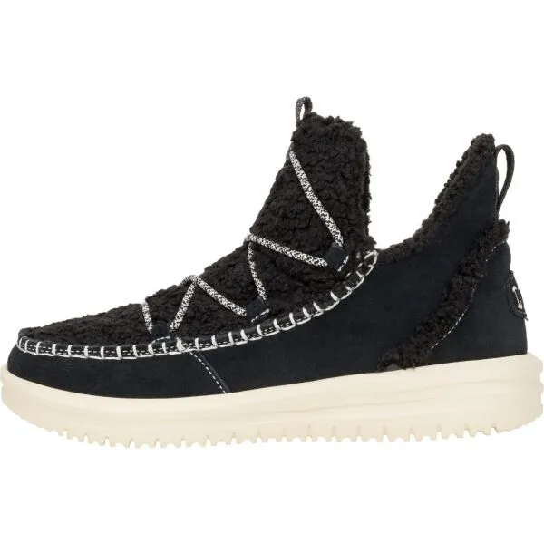 HEY DUDE CAMDEN SUEDE COZY Dámska obuv, čierna, veľkosť