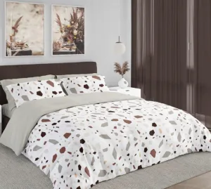 Faro Bavlněné povlečení BOHO 001 220x200 cm + 2x 70x80 cm terazzo/béžové