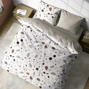 Faro Bavlněné povlečení BOHO 001 220x200 cm + 2x 70x80 cm terazzo/béžové