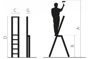 Rebríksdvomastupňamizoceleanosnosťou150kg