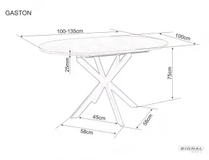 Rozkladací jedálenský stôl GASTON Signal Dub artisan
